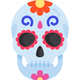 teschio messicano icona