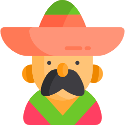 Mexican man icon