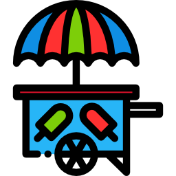 Ice cream cart icon