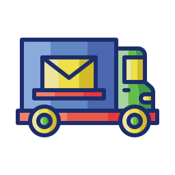 camion de courrier Icône