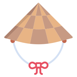 sombrero asiático icono