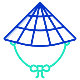 aziatische hoed icoon