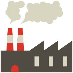 la contaminación del aire icono