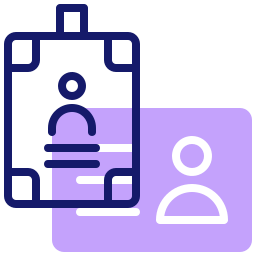 tarjeta de identificación icono