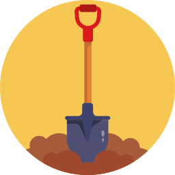 Лопата инструмент иконка