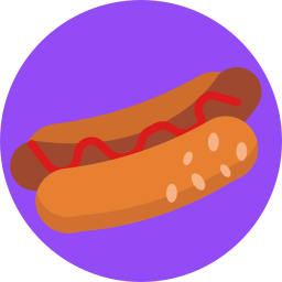 panino con hotdog icona