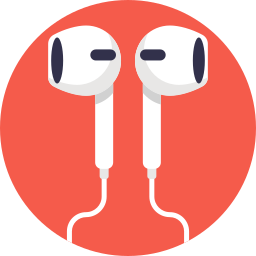 Music earphones icon