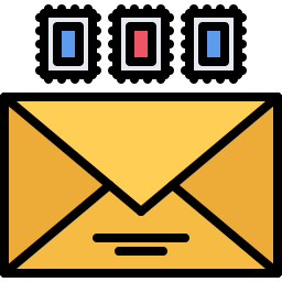 sello de correos icono