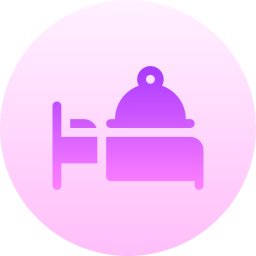 Кровать и завтрак иконка
