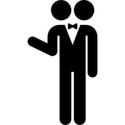 Two headed man icon