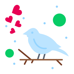 pájaro del amor icono