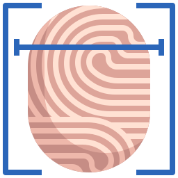 scannen van vingerafdrukken icoon