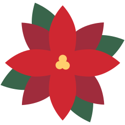 Пуансеттия иконка