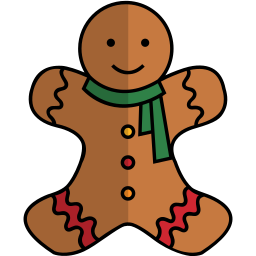 Gingerbread man icon