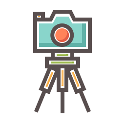 Camera tripod icon