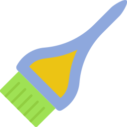 Hair dye brush icon