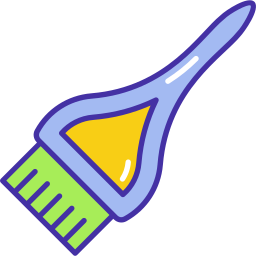 Hair dye brush icon