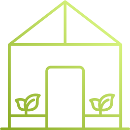 Green house icon