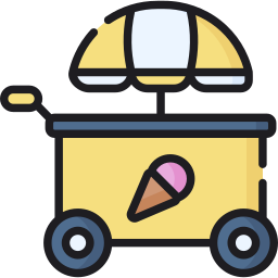 carrito de helados icono