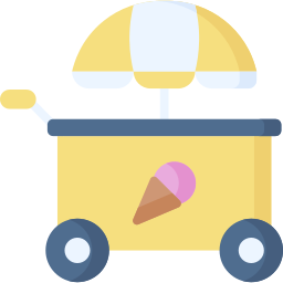 chariot de crème glacée Icône