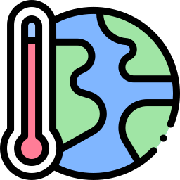 il riscaldamento globale icona