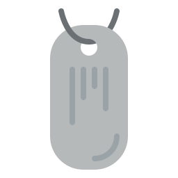 Military tag icon