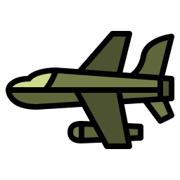 samolot militarny ikona
