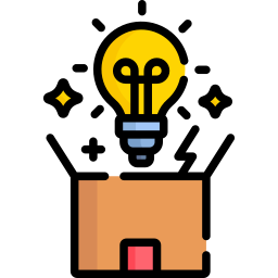 Think outside the box icon