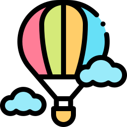 Hot air balloon icon