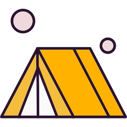 kampeer tent icoon