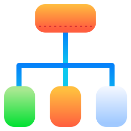 diagramma organizzativo icona