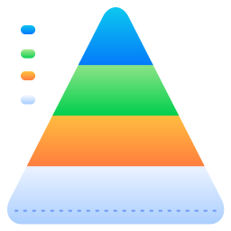 graphique pyramidal Icône