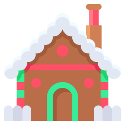 Gingerbread house icon