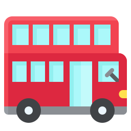 autobus a due piani icona
