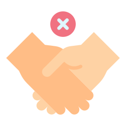 No handshake icon