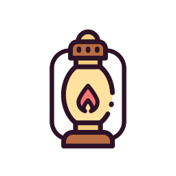 Oil lamp icon