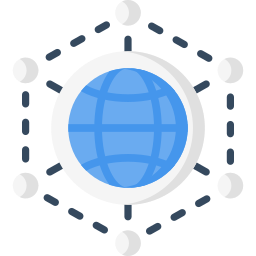 réseau de distribution Icône