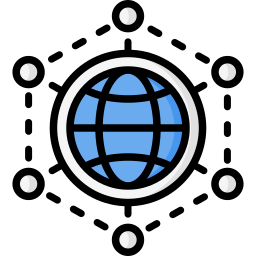 red de distribución icono