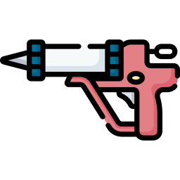 pistola per silicone icona