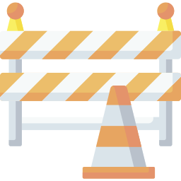 barrera de tráfico icono