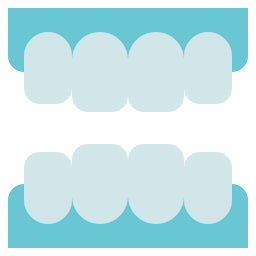 dientes falsos icono