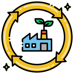 Green factory icon