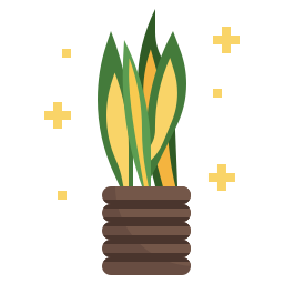 Variegated snake plant icon