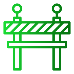Дорожный барьер иконка
