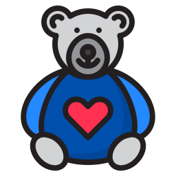 Bear toy icon