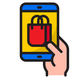 Shopping online icon