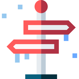 Directional sign icon