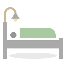 cama de hotel icono
