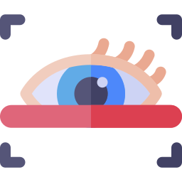 escáner de retina icono