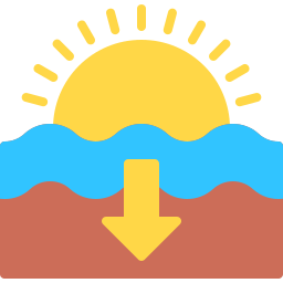 puesta de sol icono